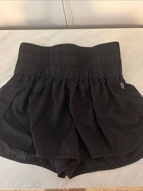 Free people Black Women’s High-Waist Smocked Shorts